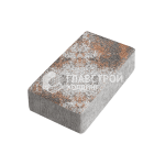 Тротуарная плитка Кирпич, сомон на камне, 8 см