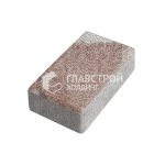 Тротуарная плитка Кирпич, хаски на камне, 8 см